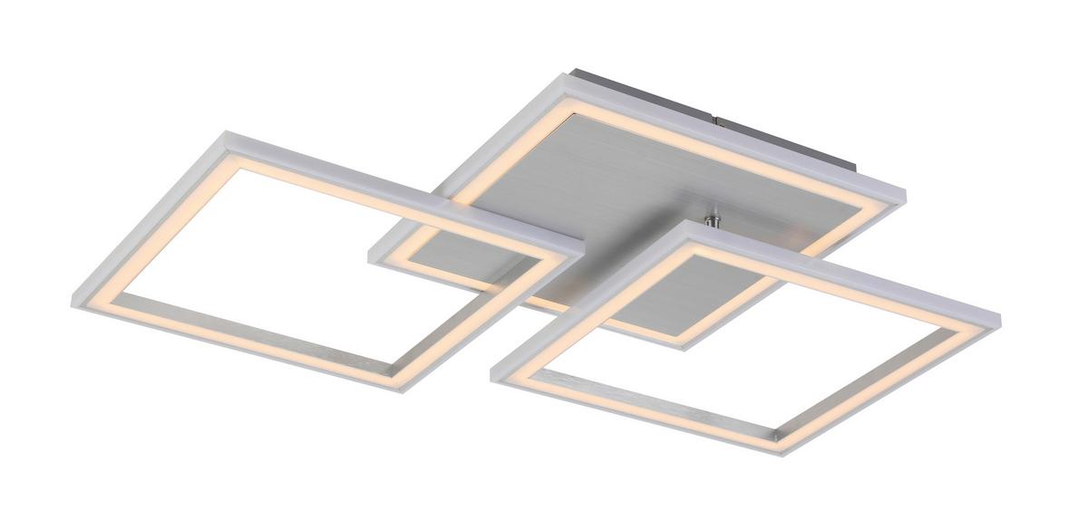 Led Mennyezeti Lámpa Qinton - alumíniumszínű, Romantik / Landhaus, műanyag/fém (95/44/7,3cm) - Premium Living