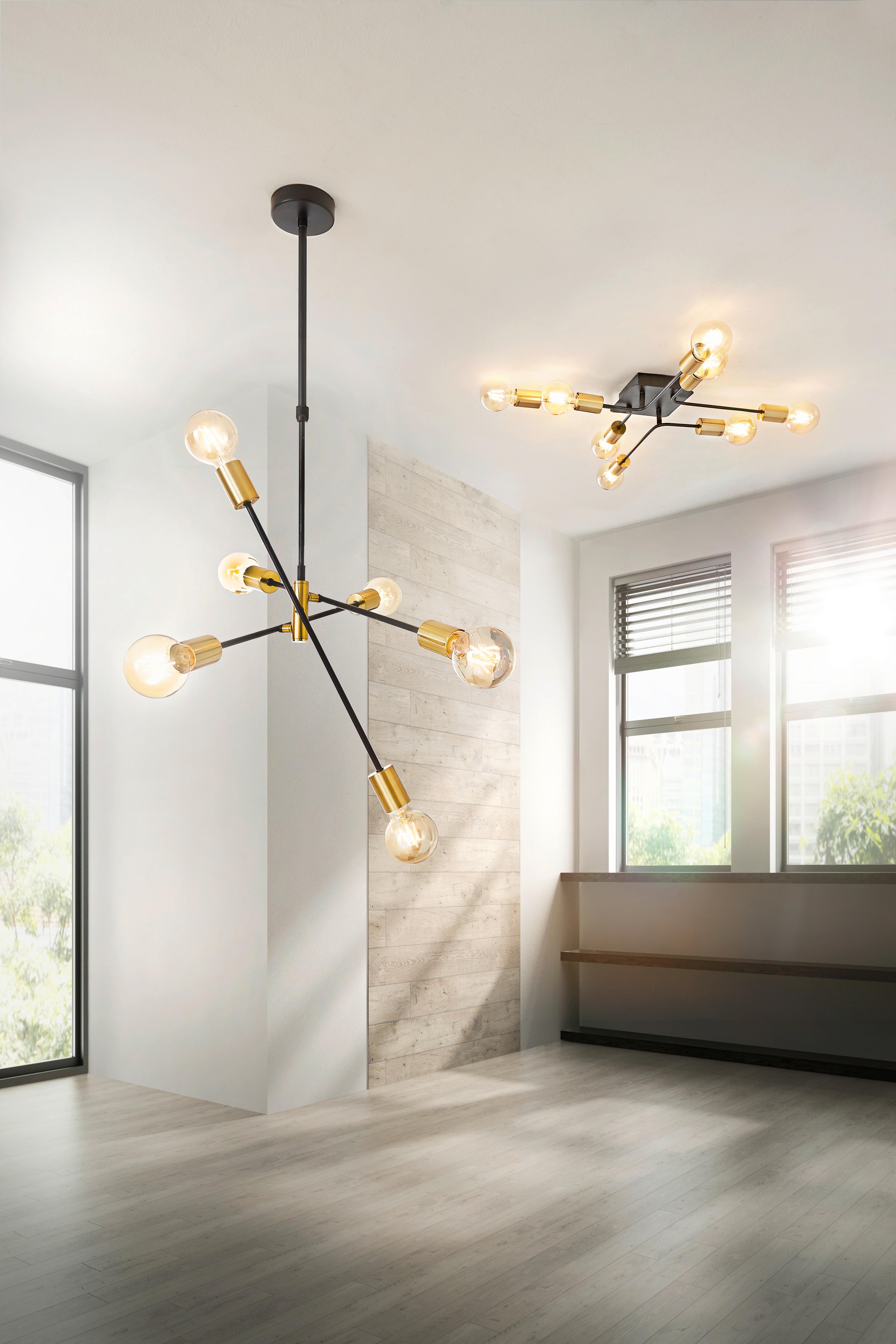 LAMPA WISZĄCA BULB *SBM* - czarny/kolor złoty, Lifestyle, metal (69/69/67,5cm) - Marama