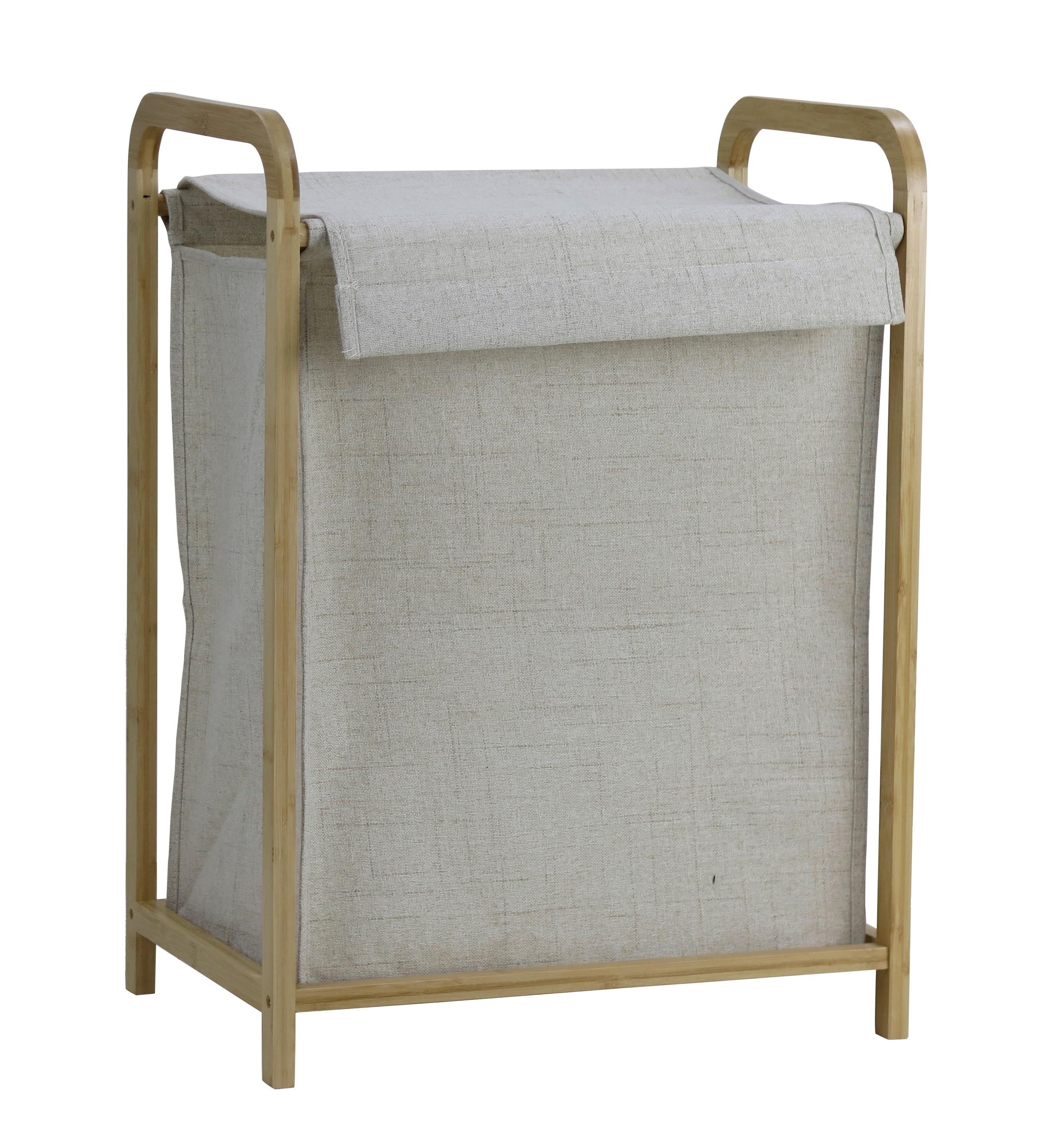 Coș de rufe Nuxio - bej/culoare natur, Modern, carton/lemn (45/31/62cm) - Mömax