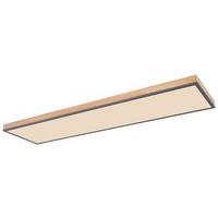 Deckenleuchte in Graphitfarben max. 36 Watt - Opal/Graphitfarben, Basics, Holz/Kunststoff (120/30/7,5cm) - Globo