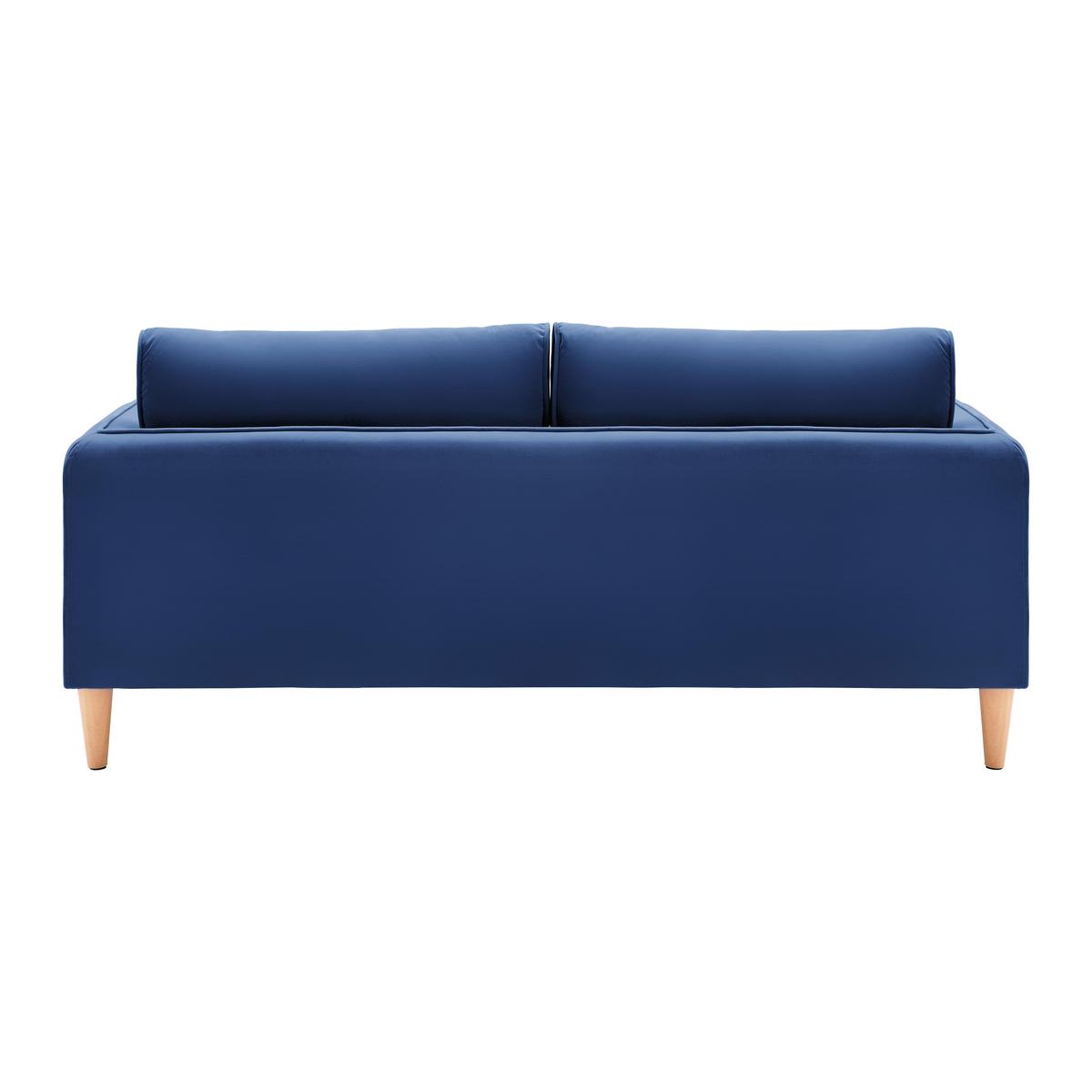Canapea cu 3 locuri LIVIA - albastru închis, Modern, lemn/textil (176/78/76cm) - Bessagi Home
