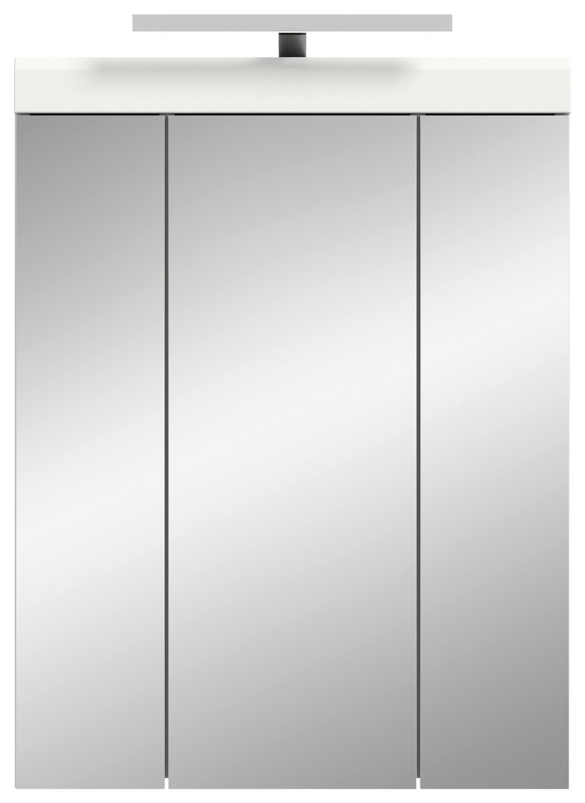 Spiegelschrank SCOUT Weiß Hochglanz ca. 60x79x18 cm - MODERN, Glas/Holzwerkstoff (60/79/18cm) - MID.YOU