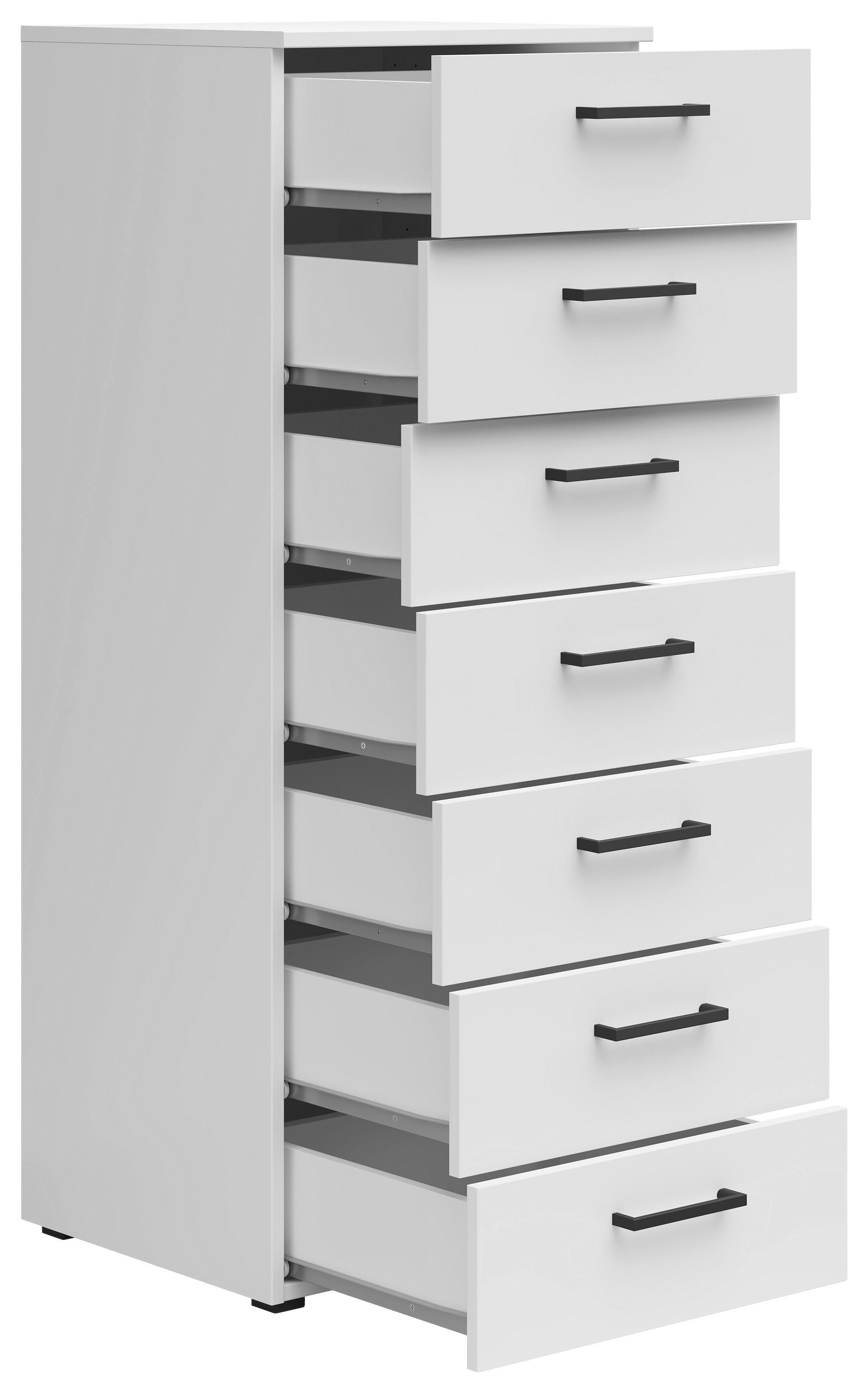 Comodă MULTI - alb, Modern, material pe bază de lemn (45/115/40cm) - Modern Living