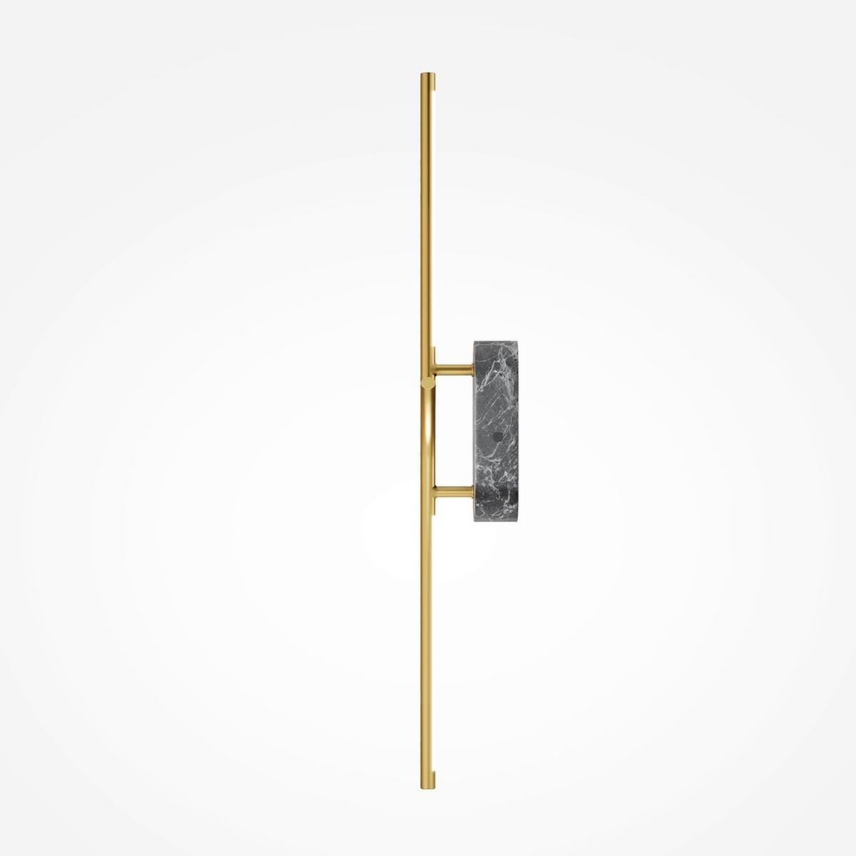 WANDLEUCHTE RENAISSANCE - Messingfarben/Grau, Modern, Stein (9,7/8,6/63cm) - MAYTONI