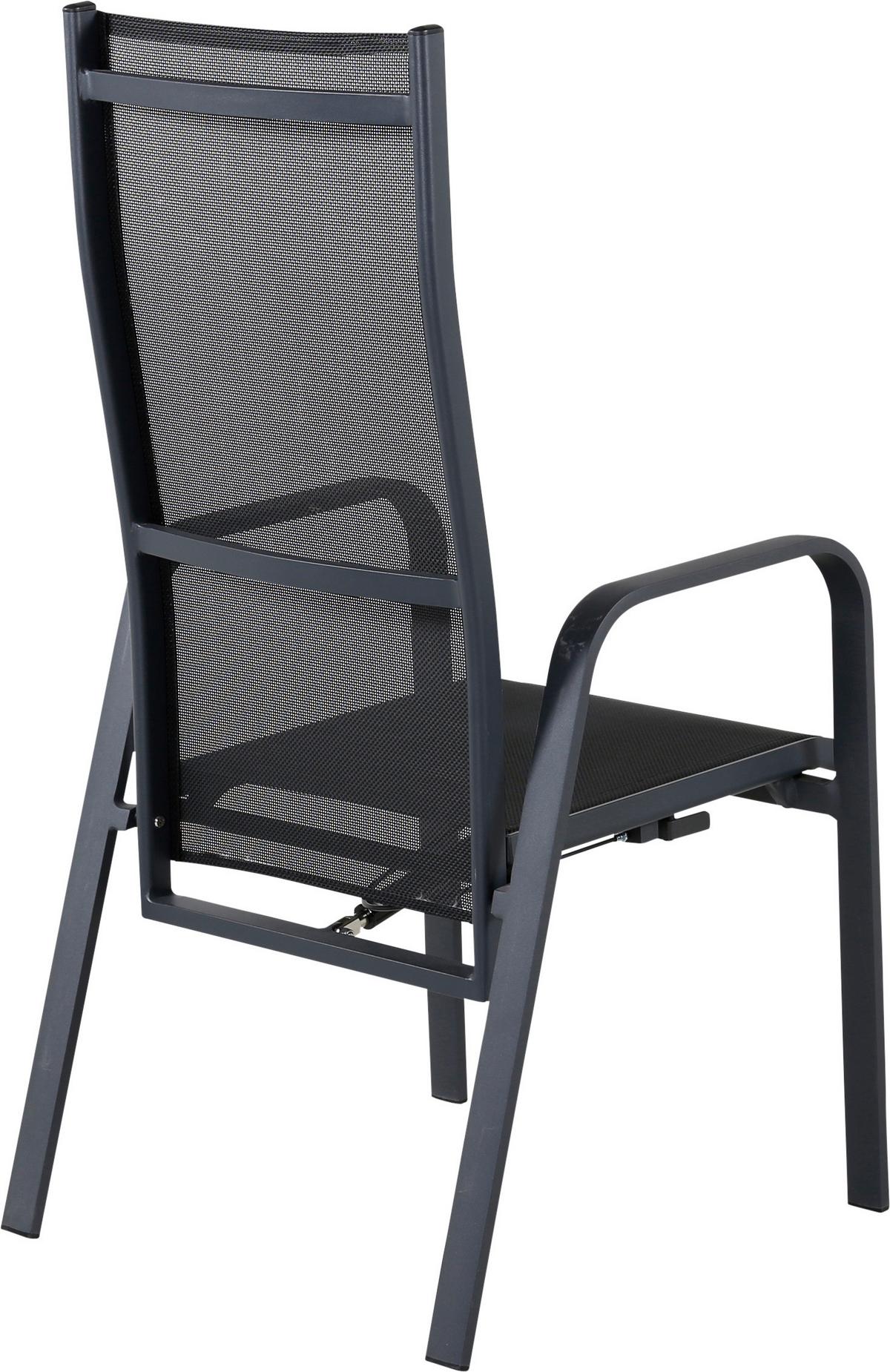 Gartensessel-2er Set Copacabana Schwarz - Schwarz, KONVENTIONELL, Metall (56.5/110/65cm) - Gardenson