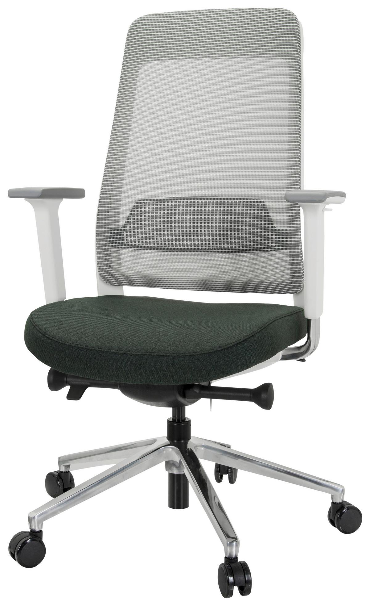 Pisarniški Stol Chiaro T2 White, Črna, Siva - siva/črna, Moderno, kovina/umetna masa (67/118/63cm) - MID.YOU