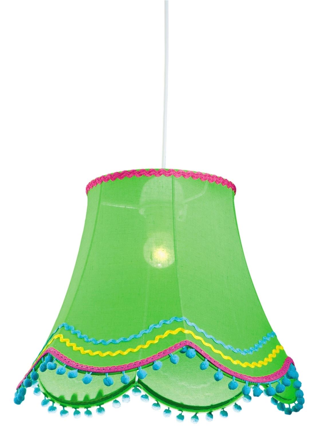 Viseća Svjetiljka Arlekin - svijetlo zelena, Trend, tekstil/plastika (35/35/90cm)