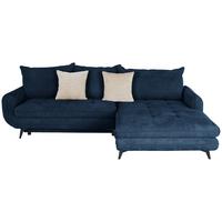 Coltar WAVE - bej/albastru închis, Modern, textil (266/189cm) - Modern Living