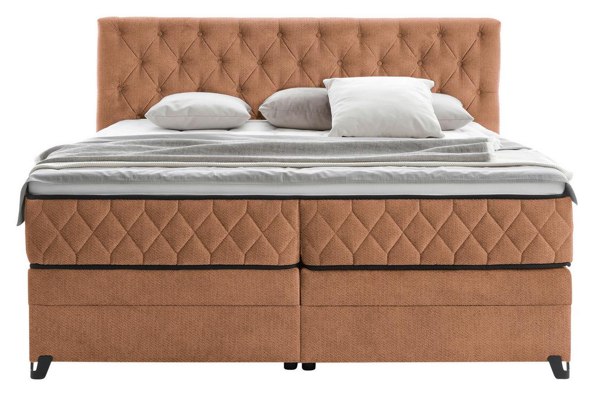 Boxspring Krevet Carmen - boje lješnjaka, Konvencionalno, drvni materijal/drvo (180/200cm) - Modern Living