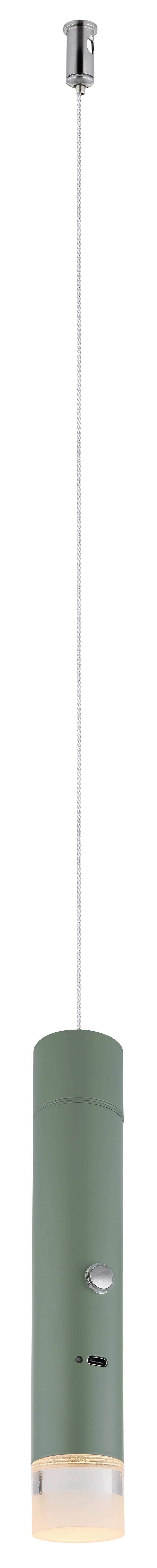 LAMPA WISZĄCA LED 16060B PELO - jasnozielony/przejrzysty, Design, tworzywo sztuczne/metal (38/120cm) - Globo