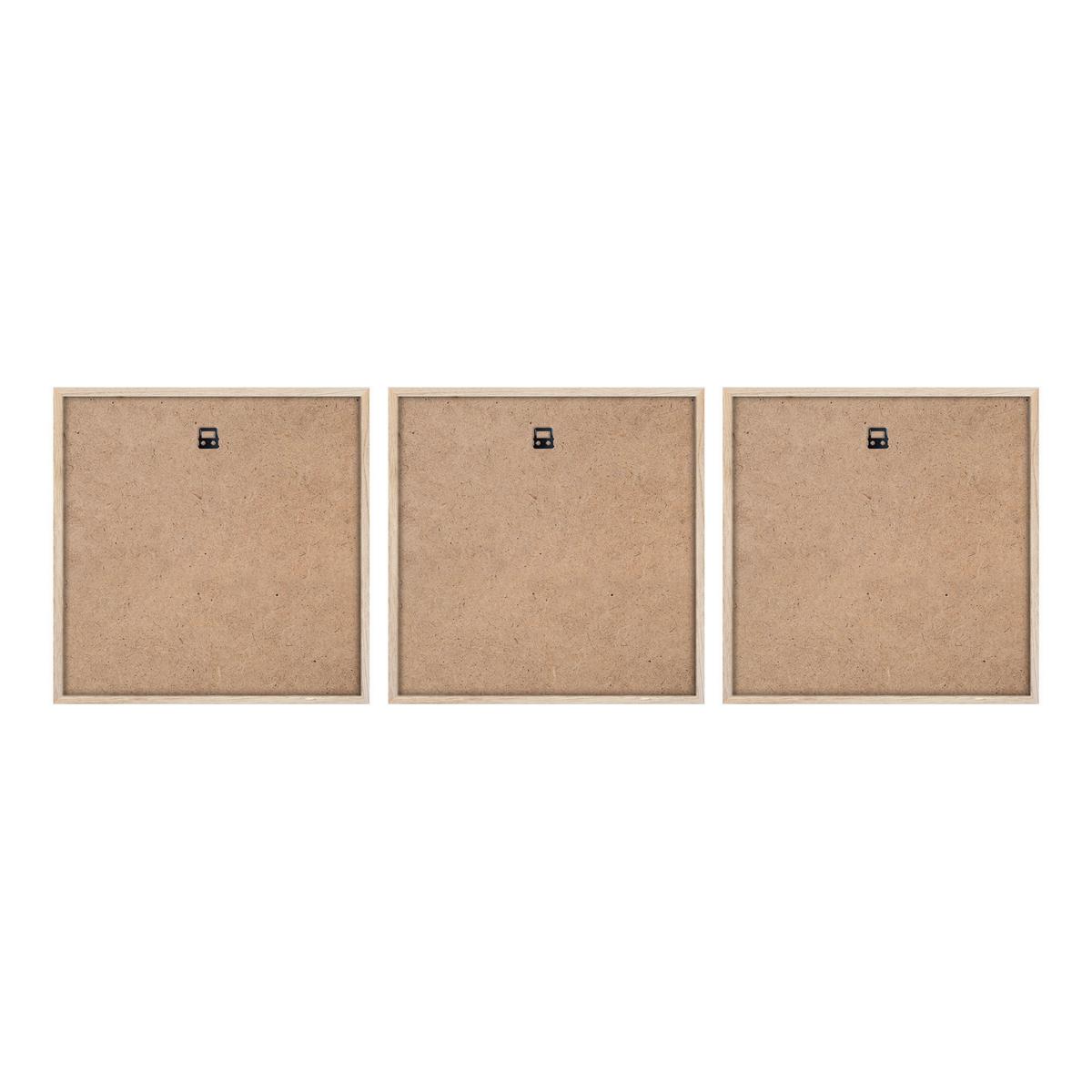 Bilderset Seaside Hellblau/Beige, 3-teilig - Beige/Hellblau, Basics, Holz/Papier (30/30/2.5cm)