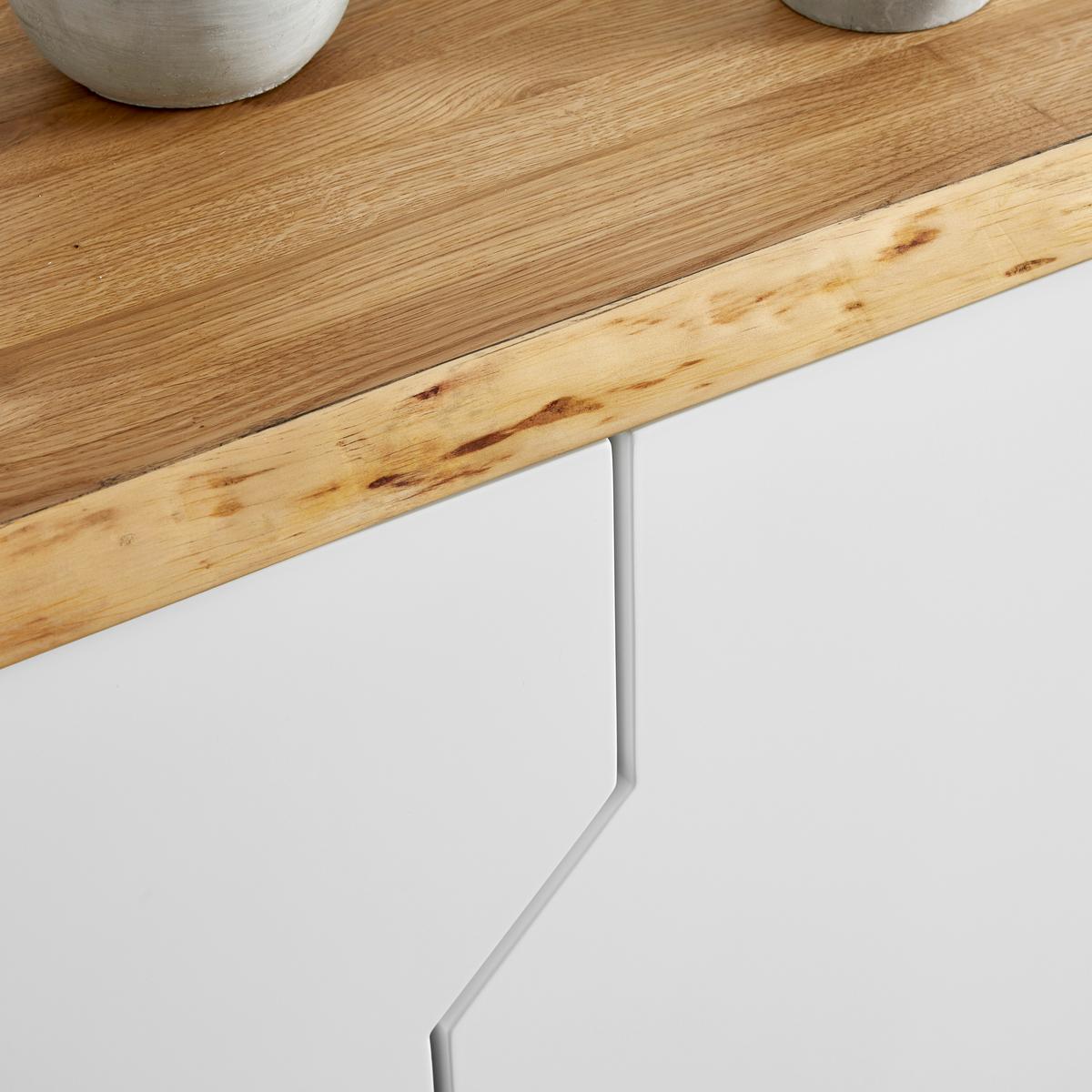 Tálalószékreny Carlos - tölgyfa színű/fehér, Modern, fa (180/80,5/42cm) - Bessagi Home