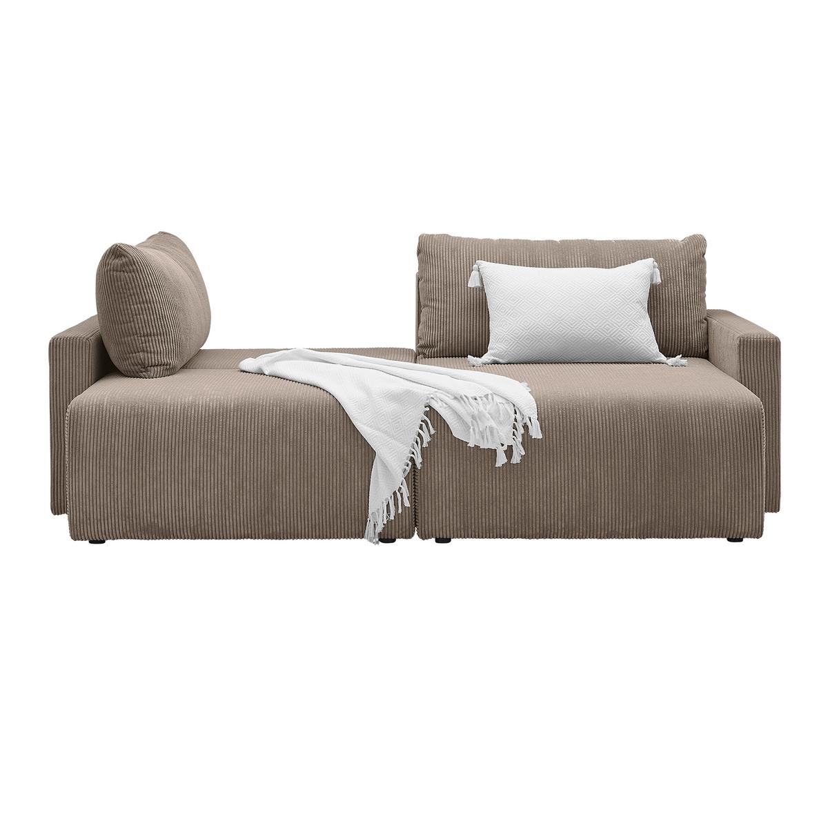 Coltar DIOS - taupe, Modern, lemn/metal (228/91/146cm) - Best Price