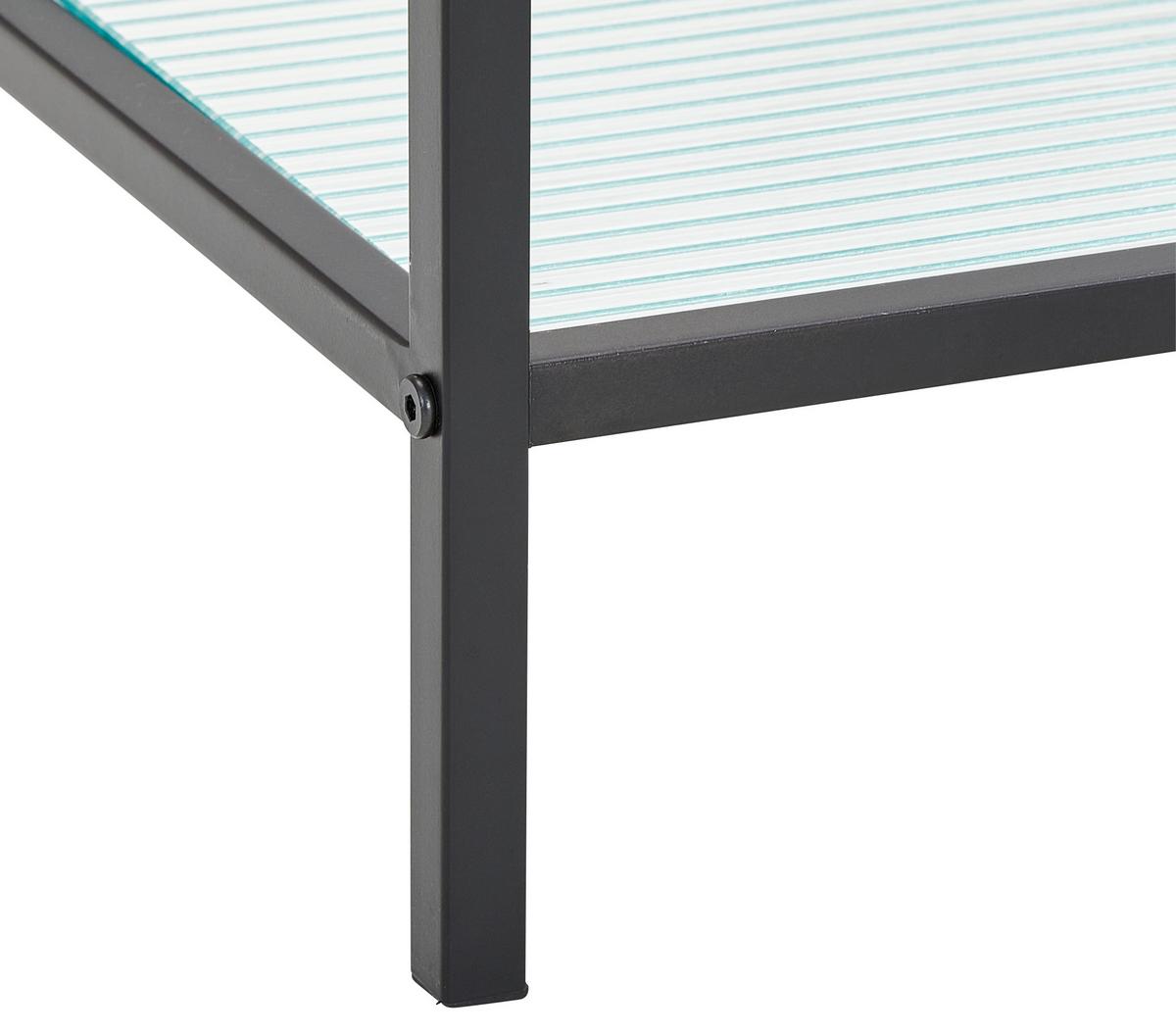 REGAŁ NA WINO DOMINIK - czarny, Design, metal/szkło (80/90/32cm) - MID.YOU