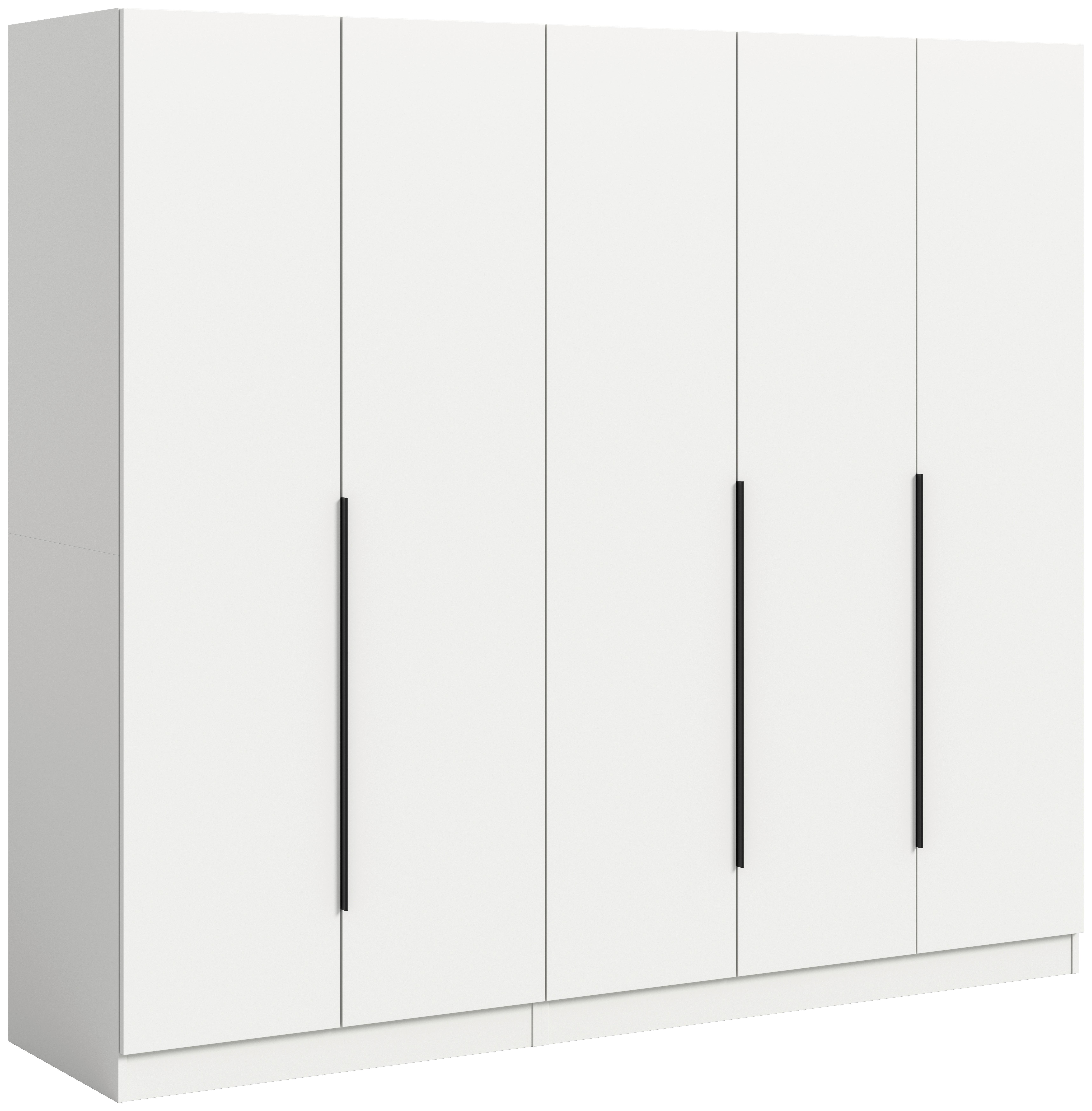 Drehtürenschrank KOPENHAGEN ca.200x181x52cm Weiß - Schwarz/Weiß, MODERN, Holzwerkstoff (200/181/52cm) - MID.YOU