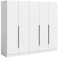 Drehtürenschrank KOPENHAGEN ca.200x181x52cm Weiß - Schwarz/Weiß, MODERN, Holzwerkstoff (200/181/52cm) - MID.YOU