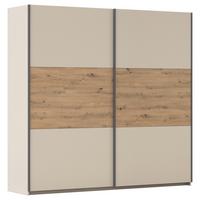 Schwebetürenschrank Ellmau Champagner/Eiche Artisan - Champagner/Eiche Artisan, KONVENTIONELL, Holzwerkstoff/Metall (218/210/59cm) - Premium Living