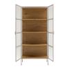 VITRINE AMY -EXKLUSIV- - Beige/couleur chêne, MODERN, matériau en bois/métal (80/172/35cm) - Mömax