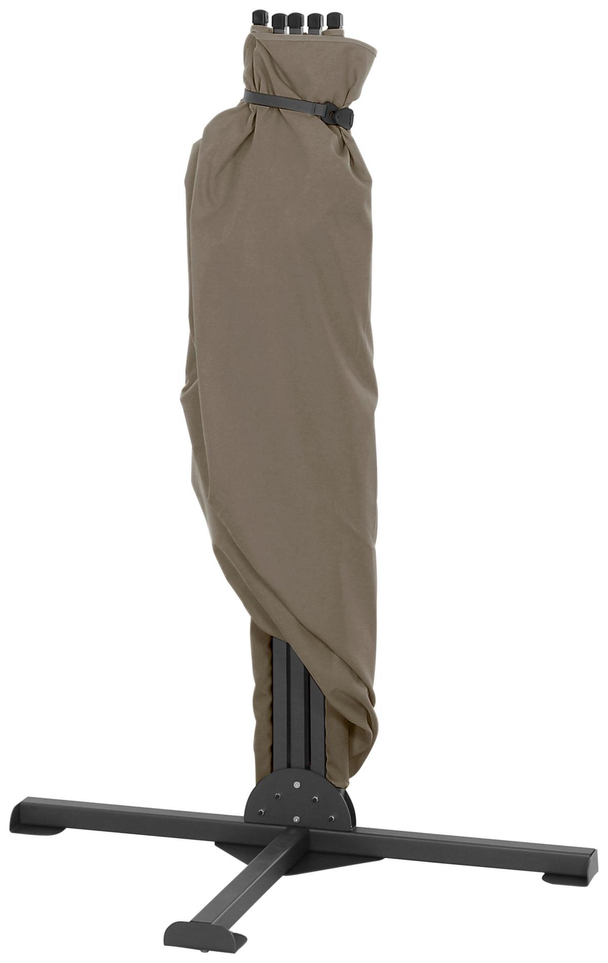 Sichtschutz Anthrazit/Taupe BH 280 x150 cm - Taupe/Anthrazit, KONVENTIONELL, Textil/Metall (280/150cm) - Siena Garden