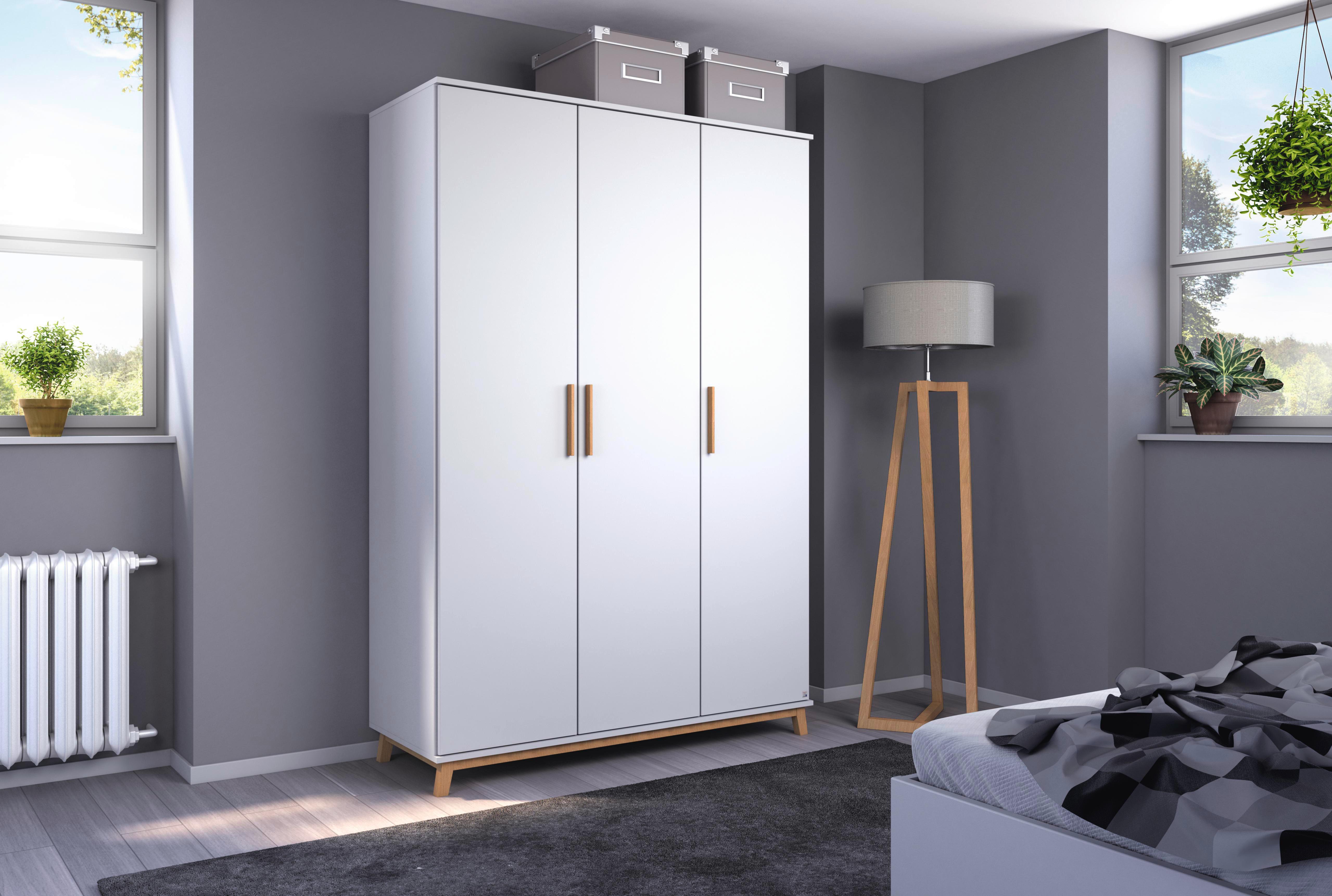 DULAP USI ROTATIVE CARLSSON - alb, Basics, material pe bază de lemn (136/203/53cm) - Modern Living