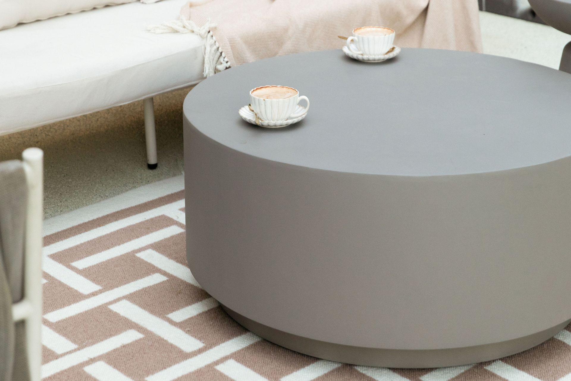 Loungetisch Rome Hellgrau - Hellgrau, KONVENTIONELL, Stein (86/41cm) - Gardenson