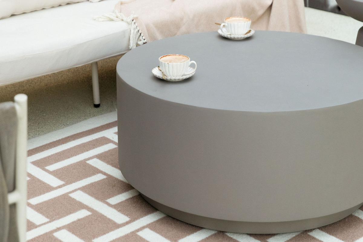 Loungetisch Rome Hellgrau - Hellgrau, KONVENTIONELL, Stein (86/41cm) - Gardenson