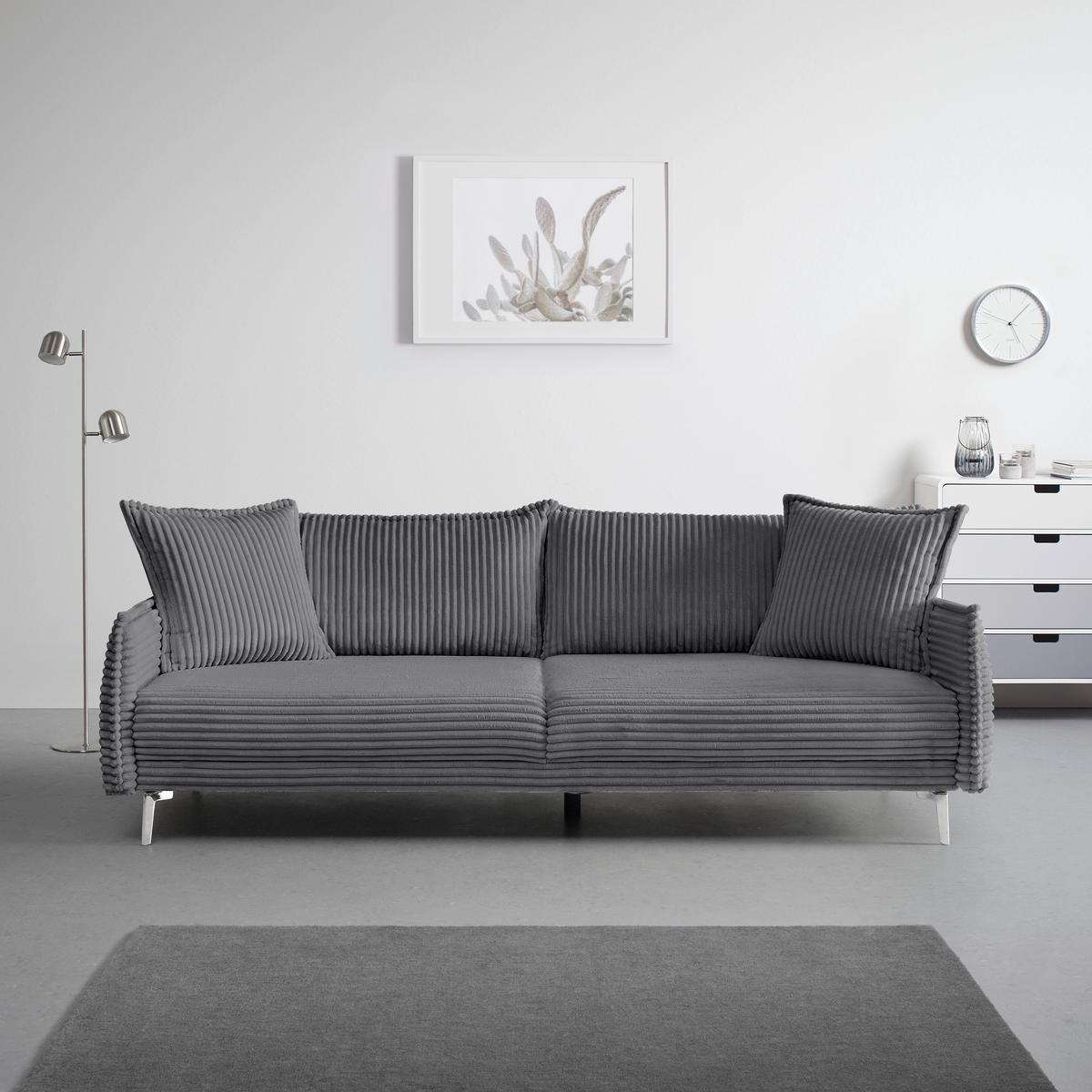 Mega Sofa Kiss - plavkastosiva/boje kroma, Moderno, drvo/metal (241/90/117cm) - Mömax