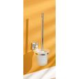 WC-Bürstengarnitur Mare in Chrom aus Glas - Chromfarben/Weiß, Glas/Kunststoff (11/38/15cm) - MÖMAX modern living