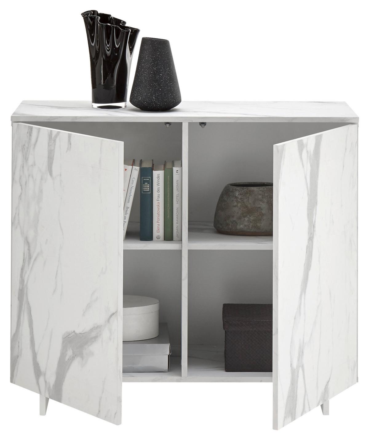 Komoda Dublin, Bela - bela, Design, leseni material (100/85/38cm) - Mömax