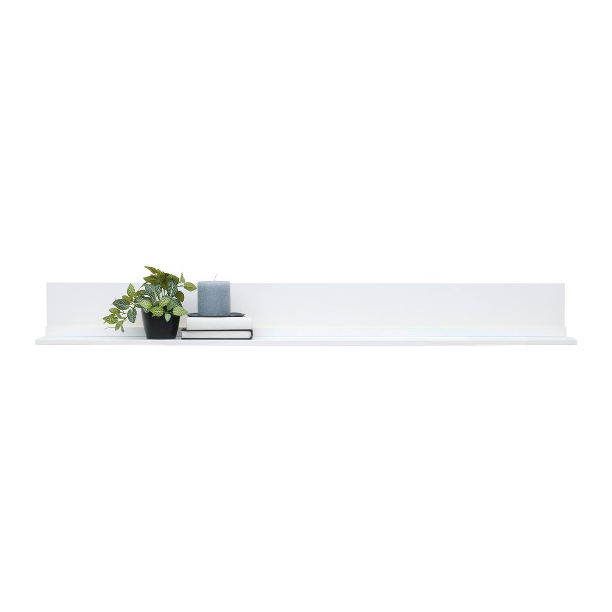 Winkelbaord Florenz Weiß - Weiß, MODERN, Holzwerkstoff (160/18/21,6cm) - Premium Living