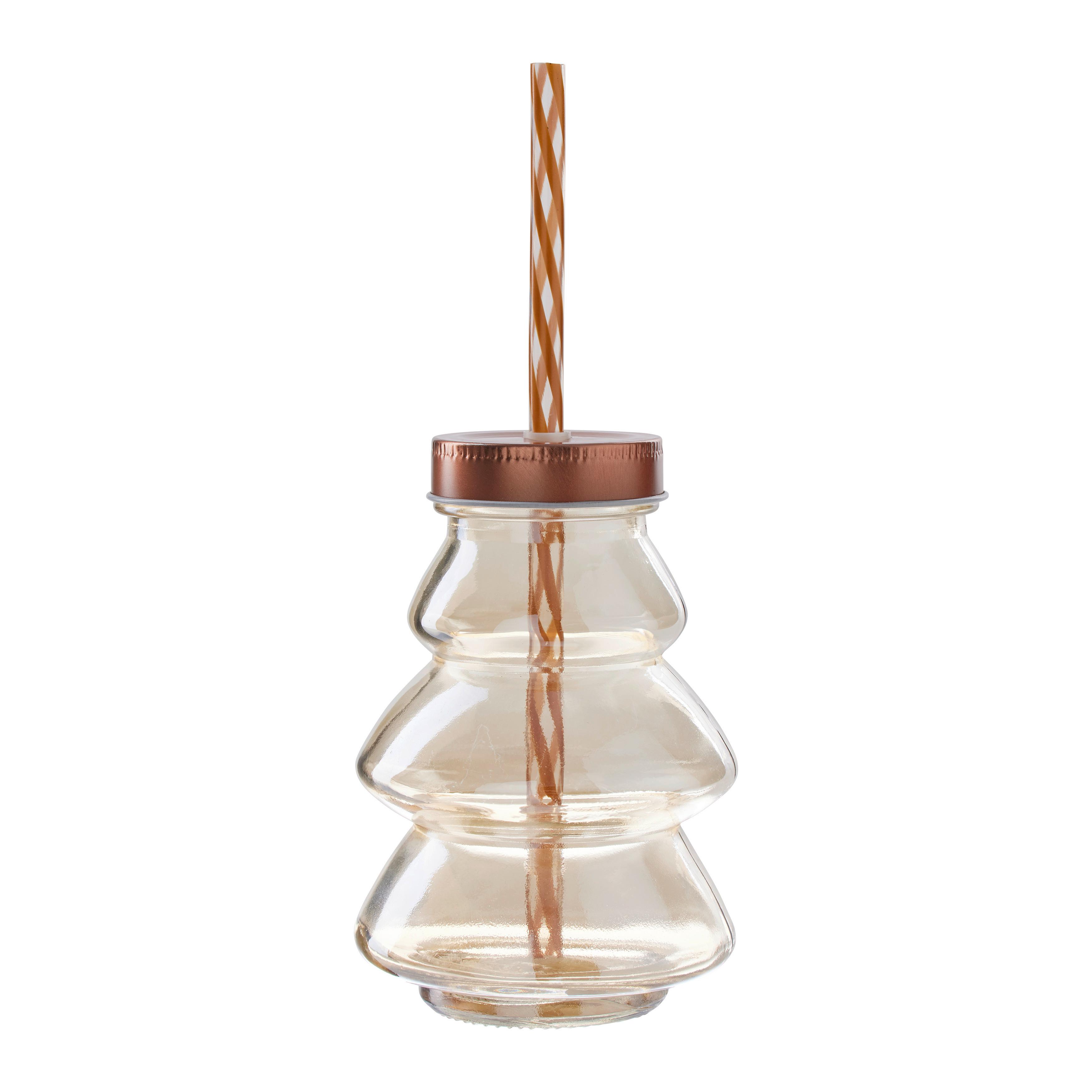 Trinkflasche Jeannine Goldfarben - Goldfarben, KONVENTIONELL, Glas/Kunststoff (8/11cm)