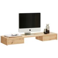 rehausse de bureau in Eichefarben - couleur de chêne, Modern, matériau de bois (120/14/31cm) - Mömax