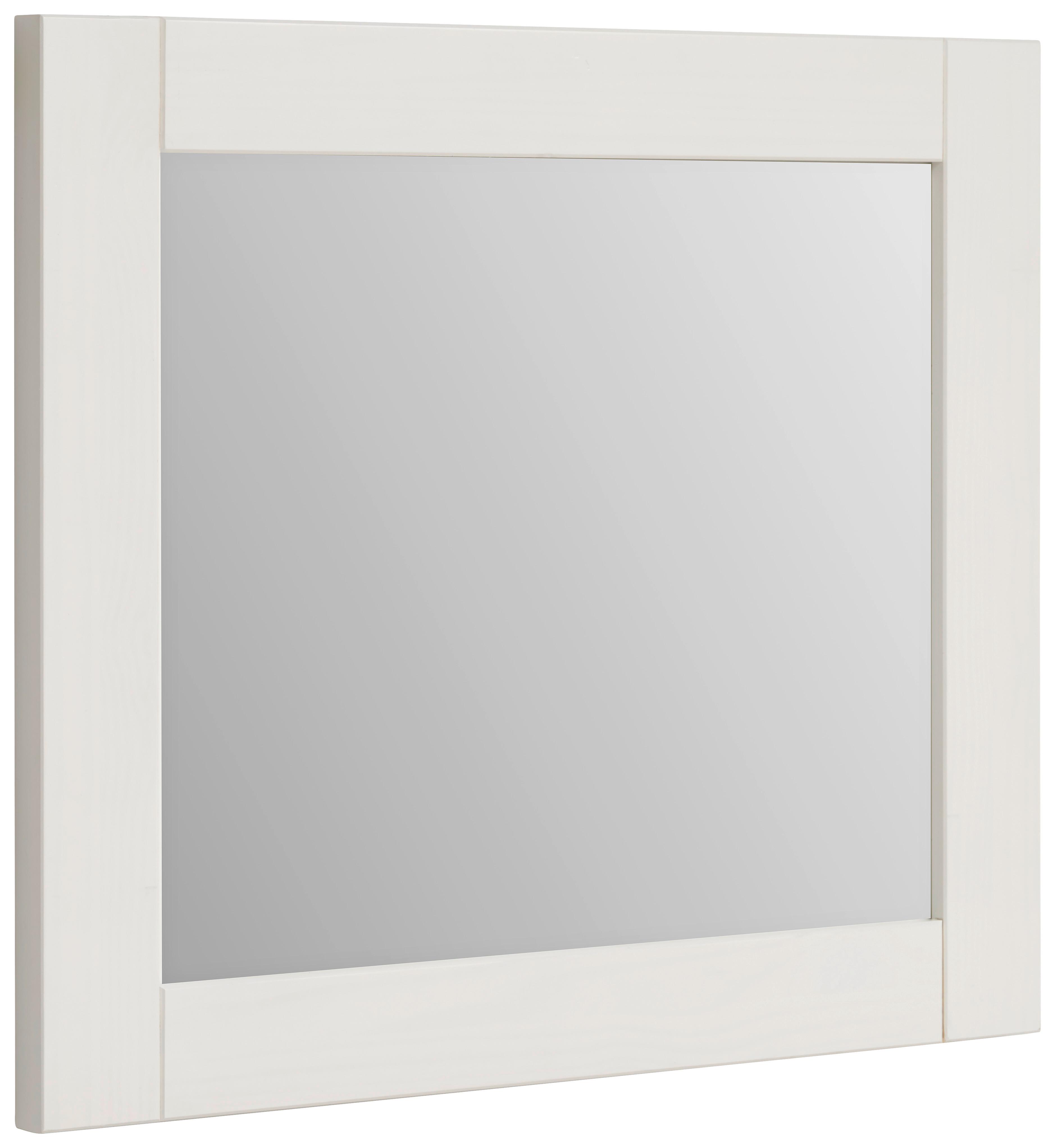 LUSTRO ŚCIENNE KLAUS - biały, Romantik / Landhaus, drewno/szkło (80/70/4cm) - MID.YOU