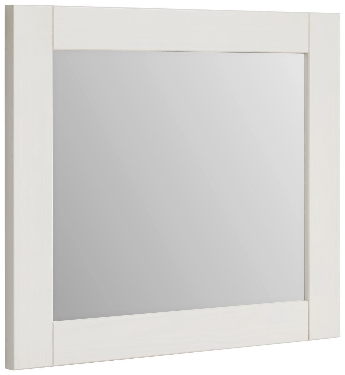 LUSTRO ŚCIENNE KLAUS - biały, Romantik / Landhaus, drewno/szkło (80/70/4cm) - MID.YOU