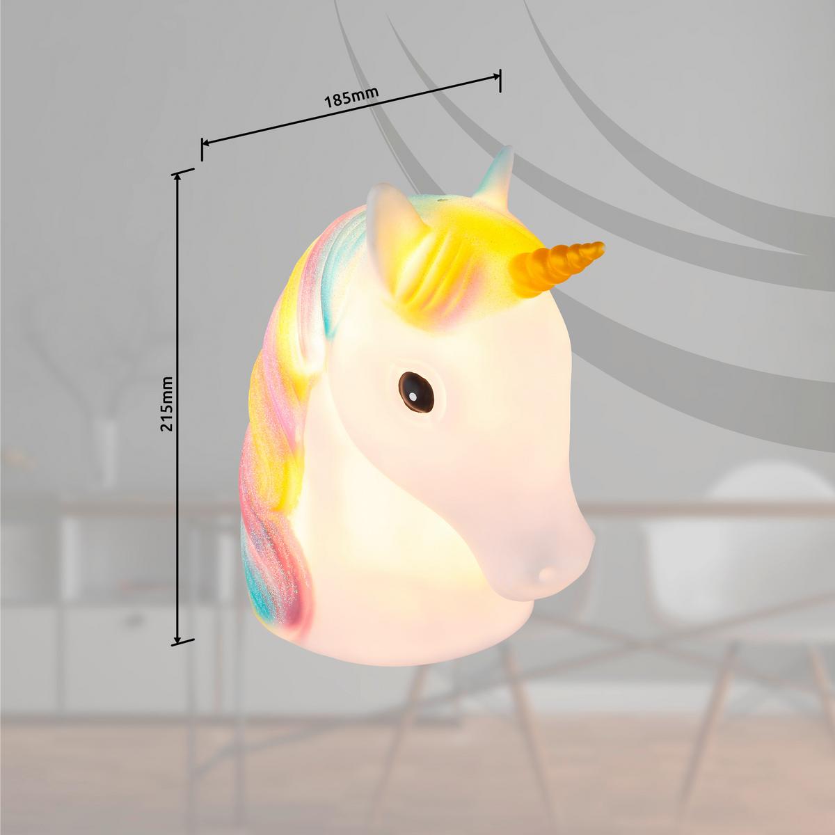 Tischleuchte Unicorn max. 1 Watt - Multicolor, Basics, Kunststoff (11,5/18,5/21,5cm) - Globo