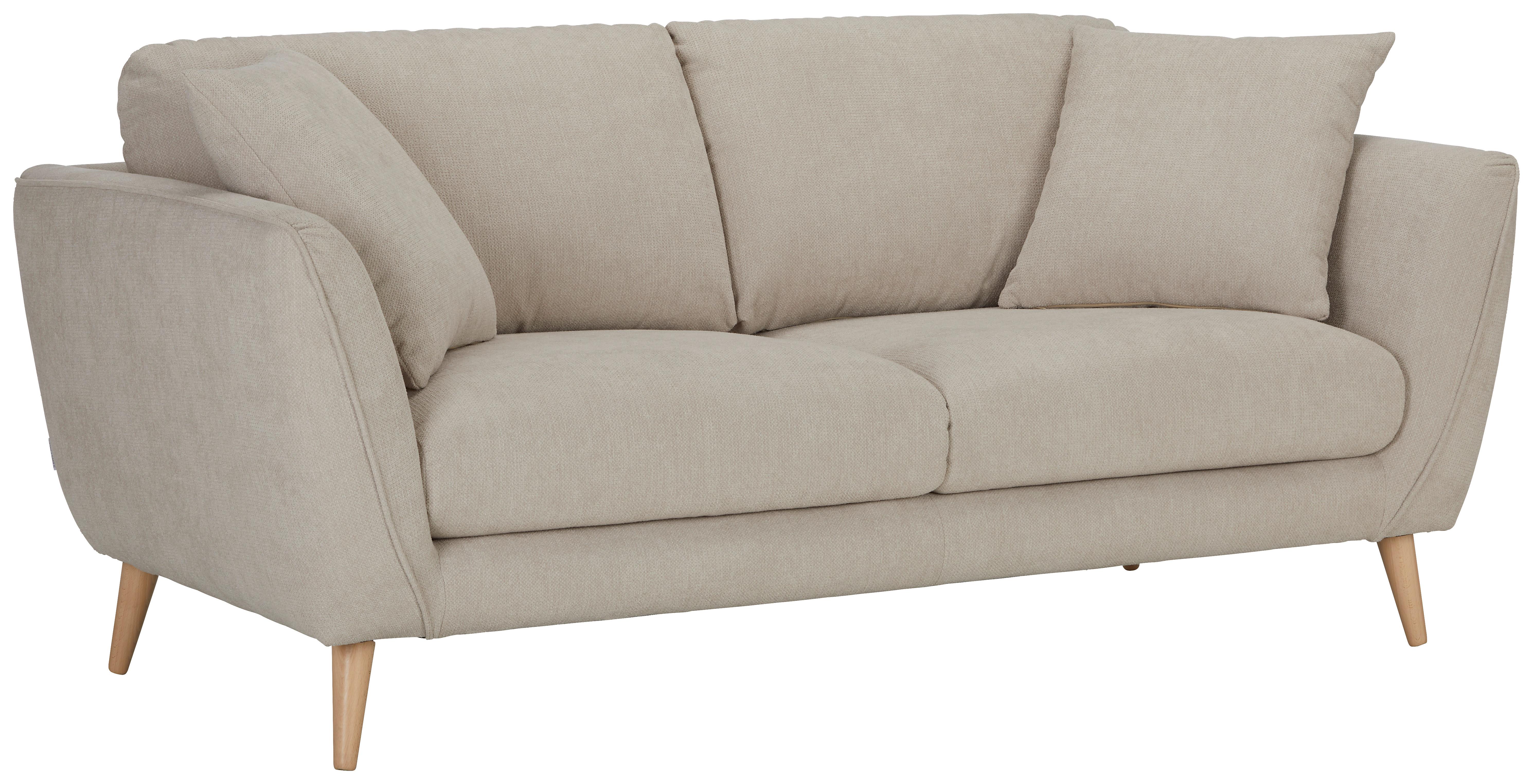 Zweisitzer-Sofa in Beige - Beige/Naturfarben, Konventionell, Textil (190/70/47/97cm) - Zandiara