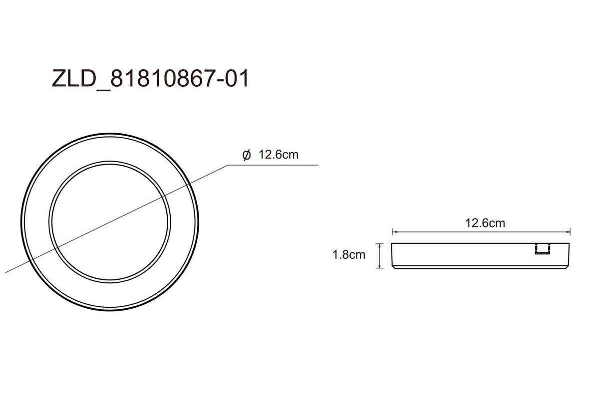 LED-Deckenleuchte Lasse in Weiß max. 6 Watt - Weiß, KONVENTIONELL, Kunststoff (12,6/1,8cm) - Mömax