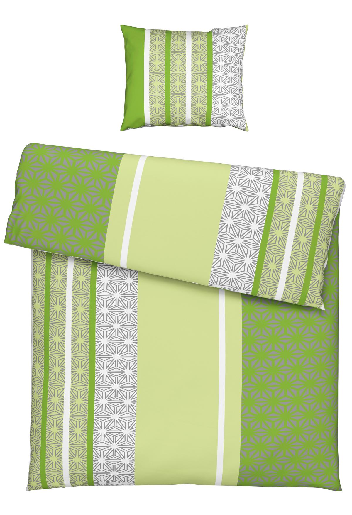 BETTWÄSCHESET SARA - Grün, Textil (160/210cm) - Modern Living