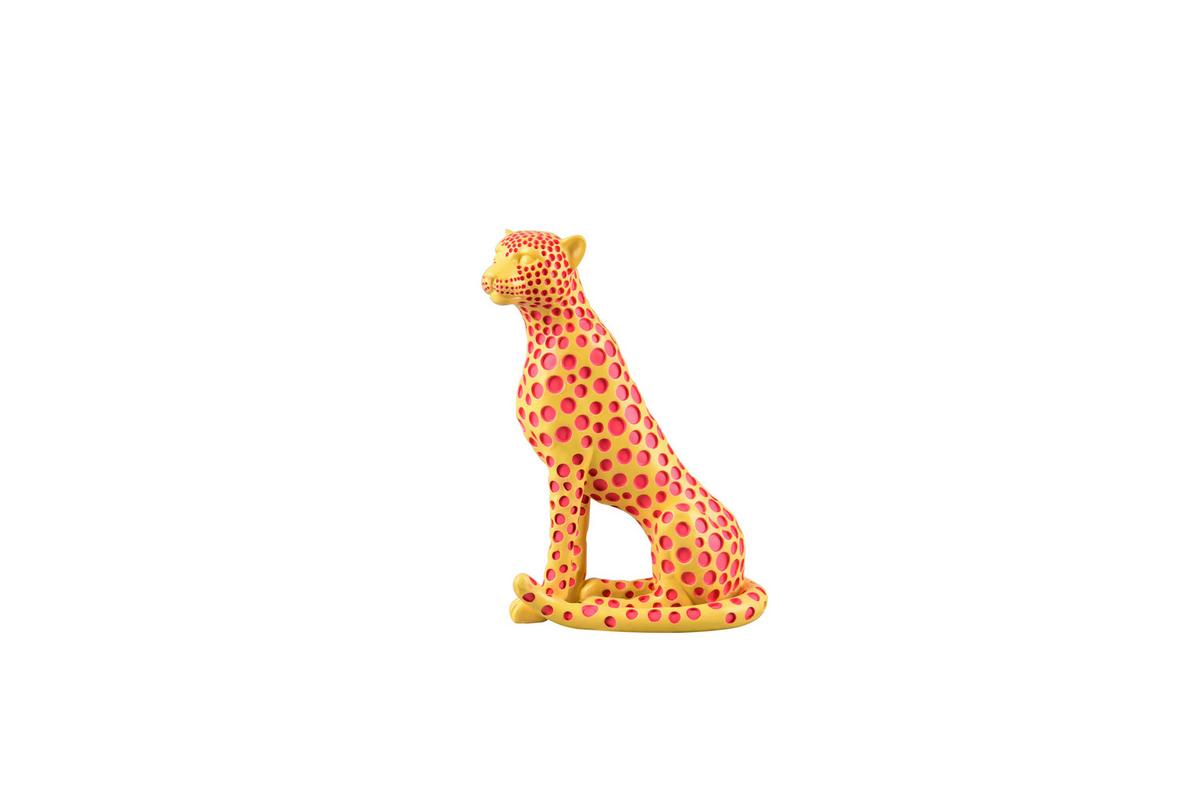 Dekoleopard Pantra Gelb - Gelb, Basics, Kunststoff (10,5/26/19cm)