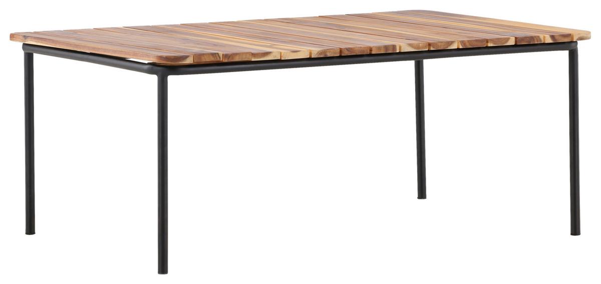 Loungetisch Penh ca. 100x65x40 cm Akazie massiv - Naturfarben, KONVENTIONELL, Holz/Metall (100/65/40cm) - Gardenson