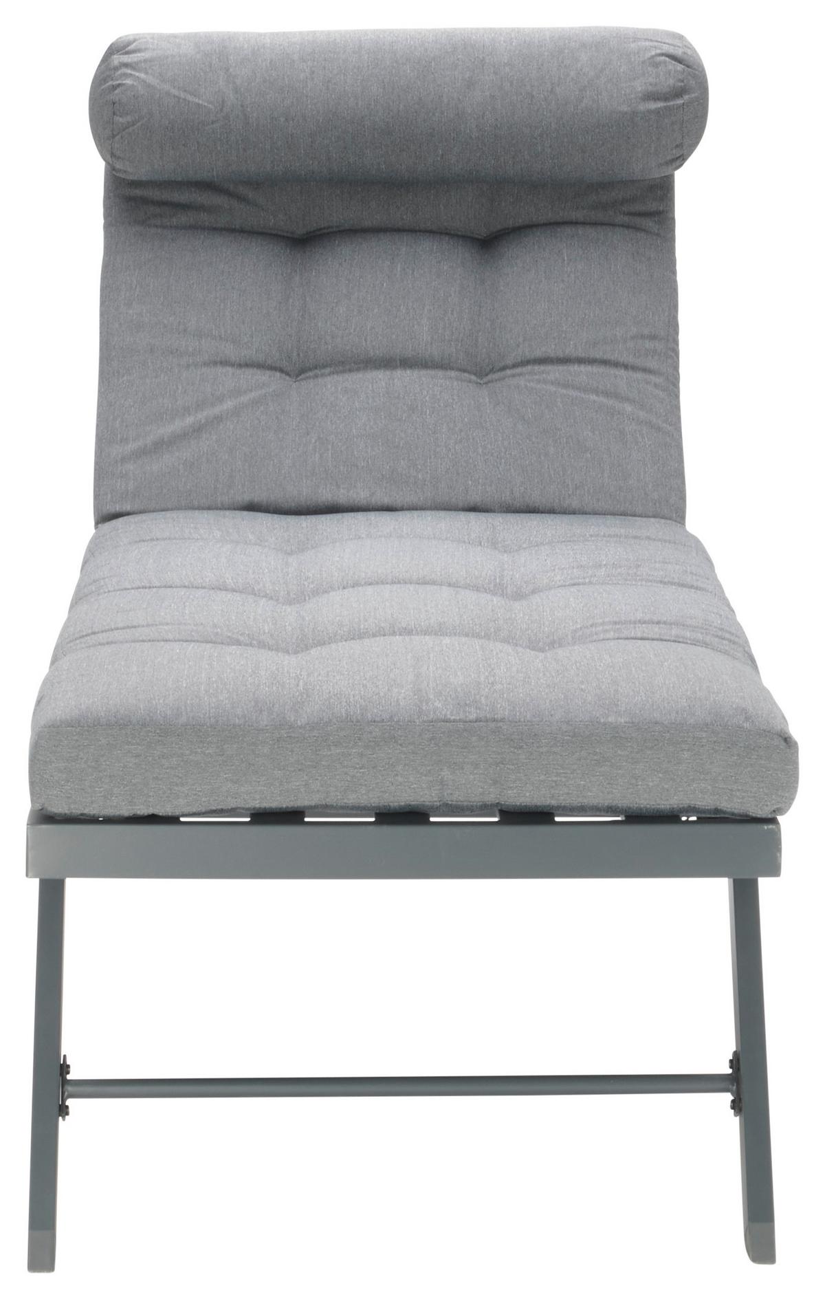Gartenliege in Grau - Grau, Modern, Textil/Metall (199/40/67cm) - Mömax