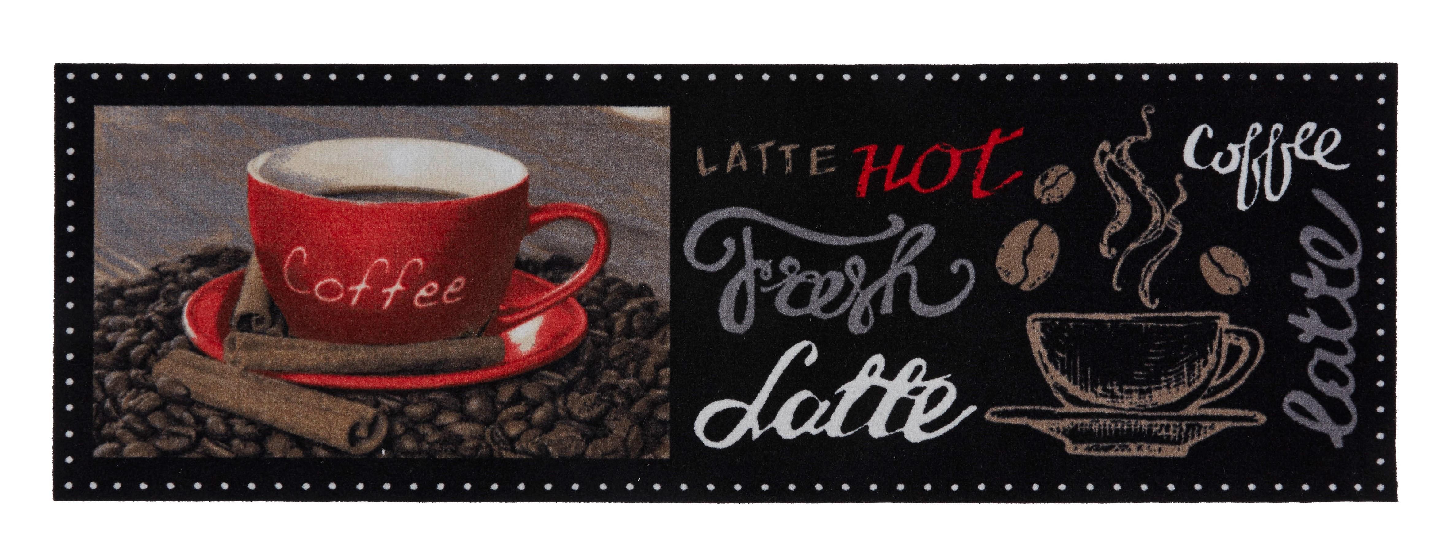 Fußmatte Latte ca. 50x150cm - Anthrazit/Rot, MODERN, Textil (50/150cm) - Modern Living