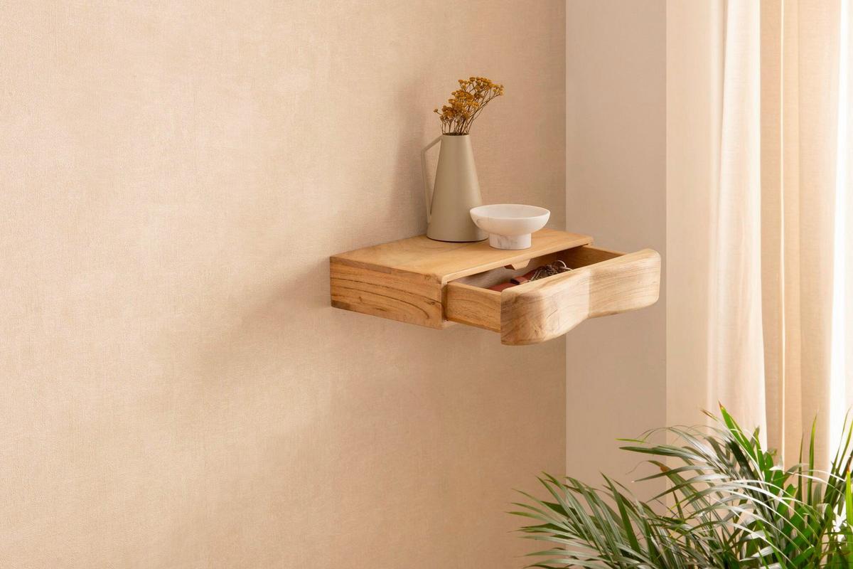Wandboard Wl7.385 - Akaziefarben, Design, Holz (40/8/20cm) - Livetastic
