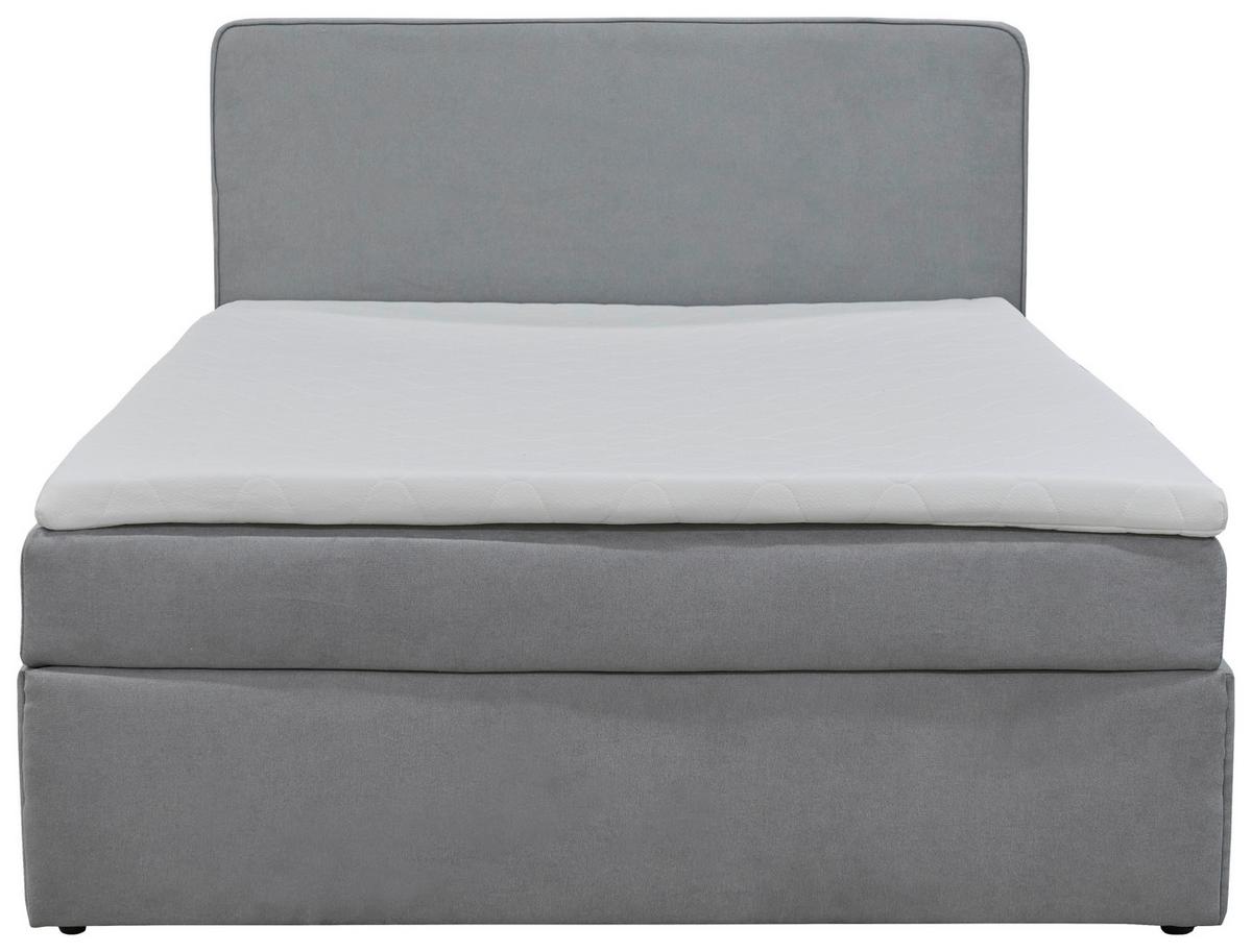 ŁÓŻKO SKRZYNIOWE APOLLO PLUS - kolor naturalny/czarny, Modern, tworzywo sztuczne/tkanina (180/200cm) - MID.YOU