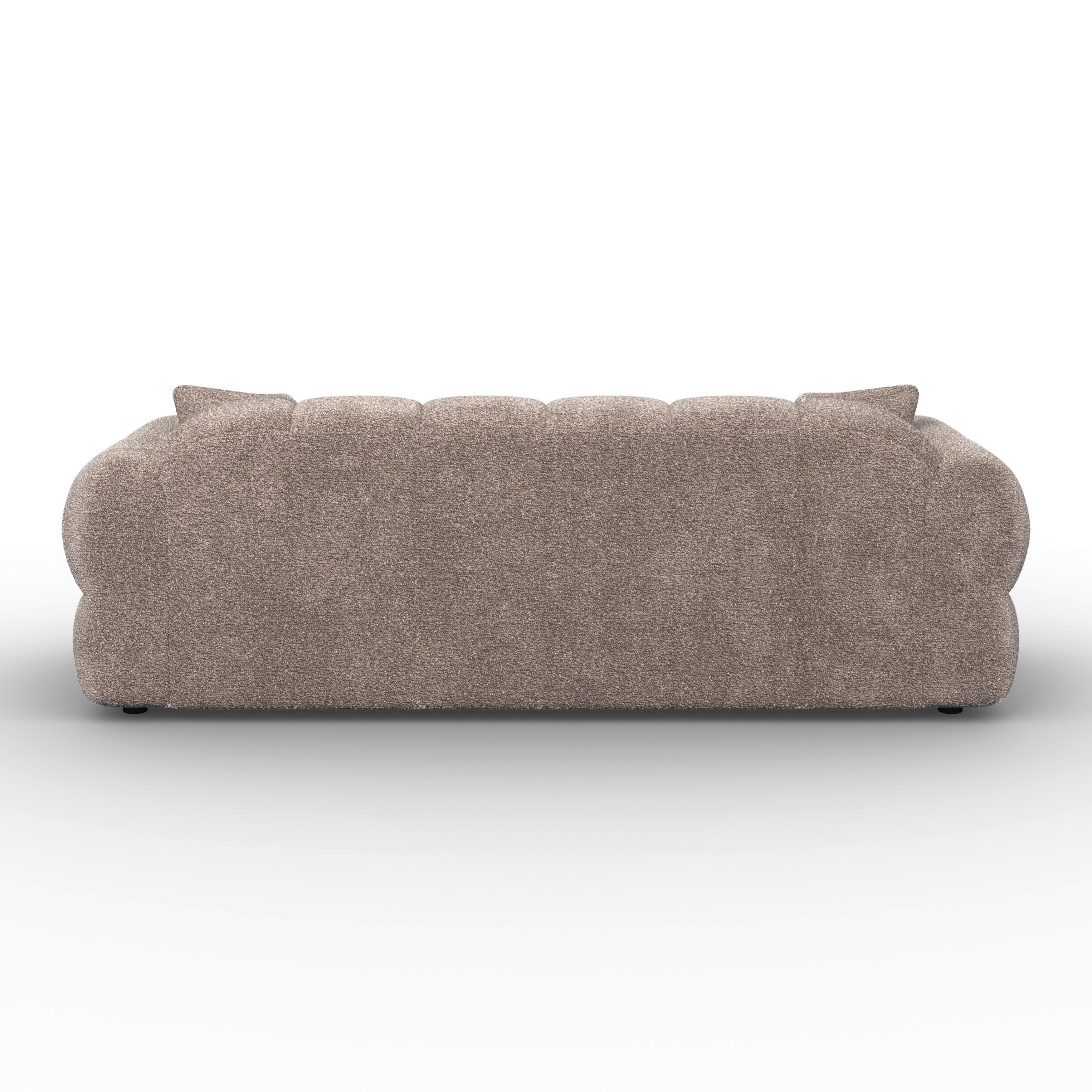 SOFFA MARIE - brun/svart, Modern, trä/textil (232/77/90cm) - Bessagi Home