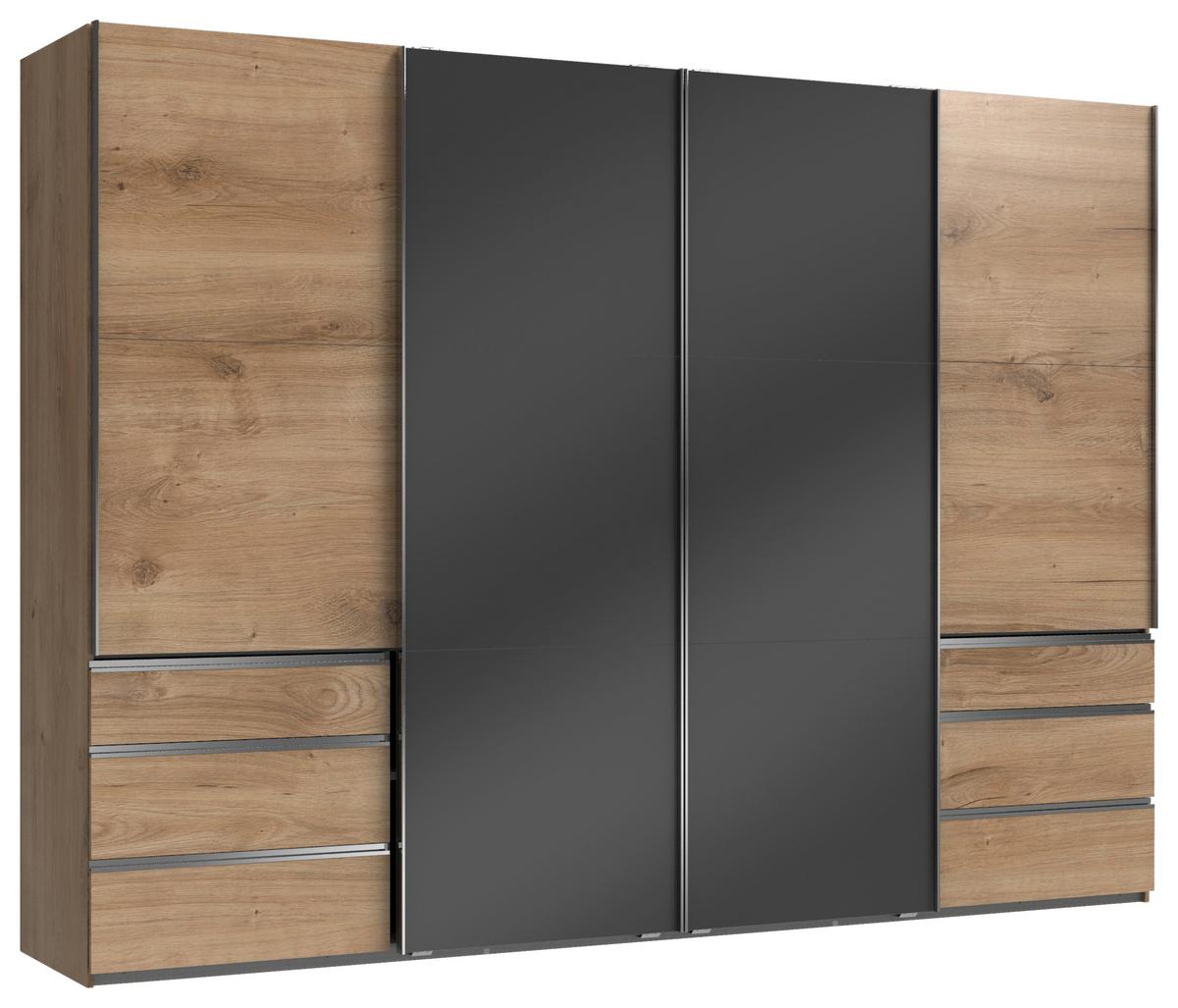 Ormar S Kliznim Vratima Level 36c - siva/boje hrasta, Moderno, drvni materijal (300/216/65cm) - Modern Living
