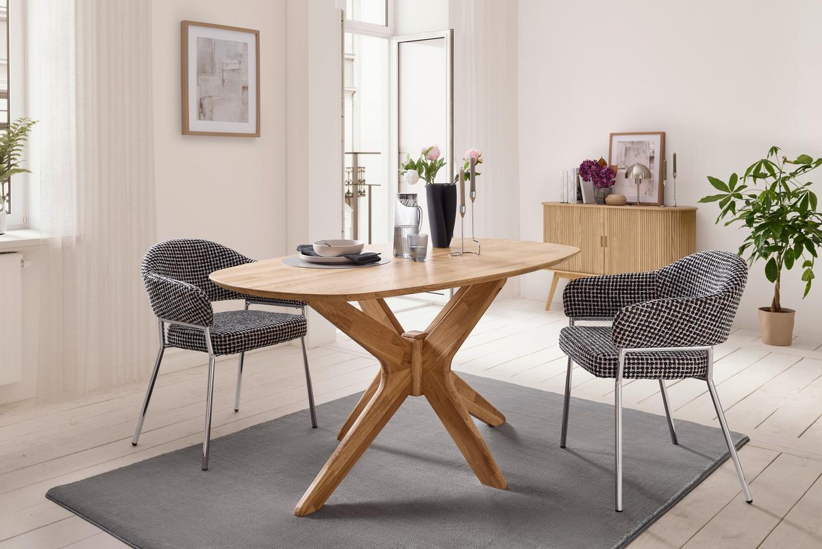 Esstisch Jefferson Wildeiche Echtholz - Wildeiche, MODERN, Holz (180/75/90cm) - Premium Living