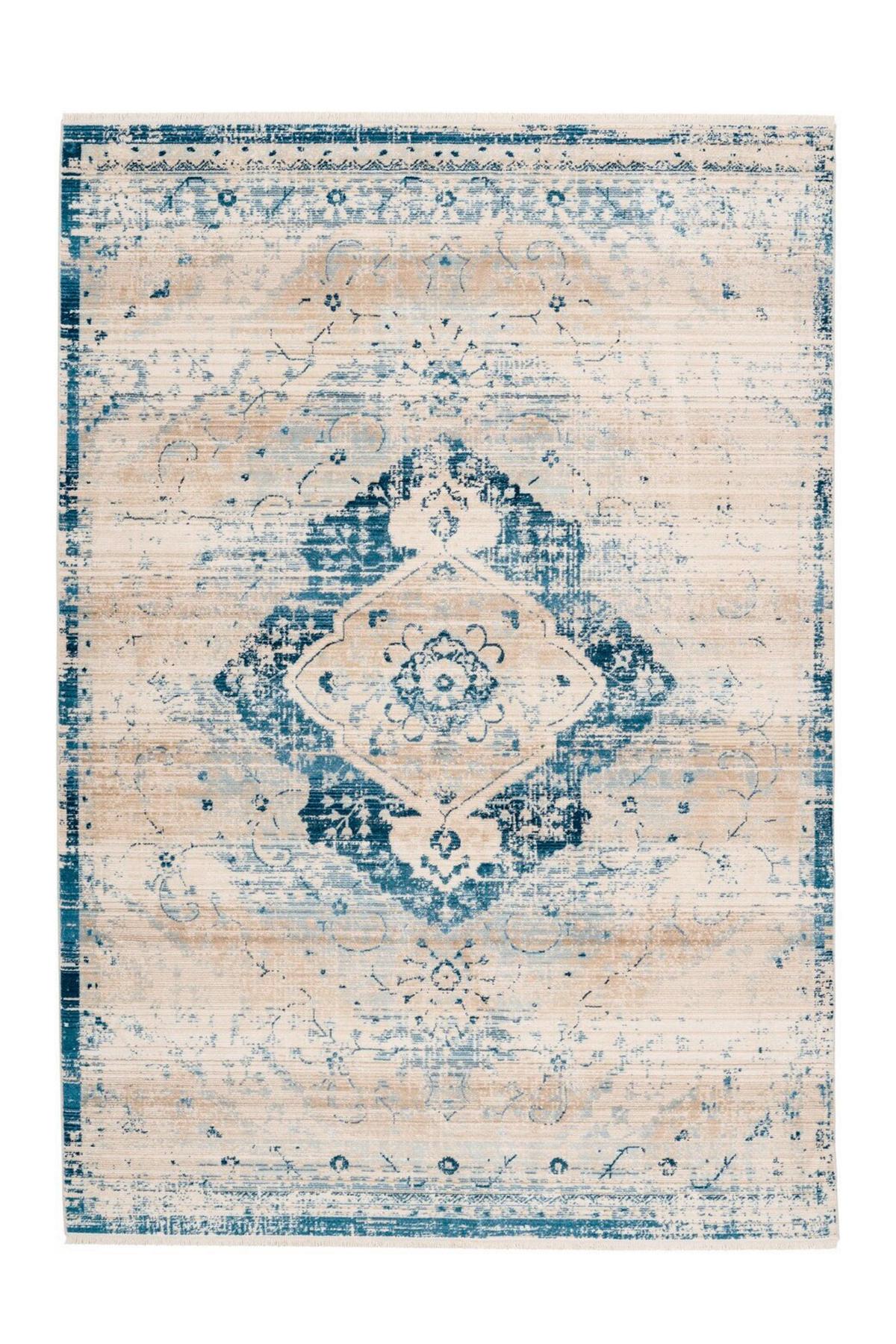 WEBTEPPICH BAROQUE 525 CREME/BLAU 200X290 - Blau/Creme, Basics, Textil (200/290cm) - Kayoom