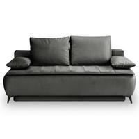 Schlafsofa Sendi Graubeige - Greige/Schwarz, Basics, Holz/Textil (210/103/90cm) - MID.YOU
