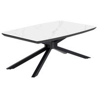 Măsuță de cafea SHADOW WHITE - alb/negru, Modern, ceramică/metal (110/45/70cm) - Modern Living